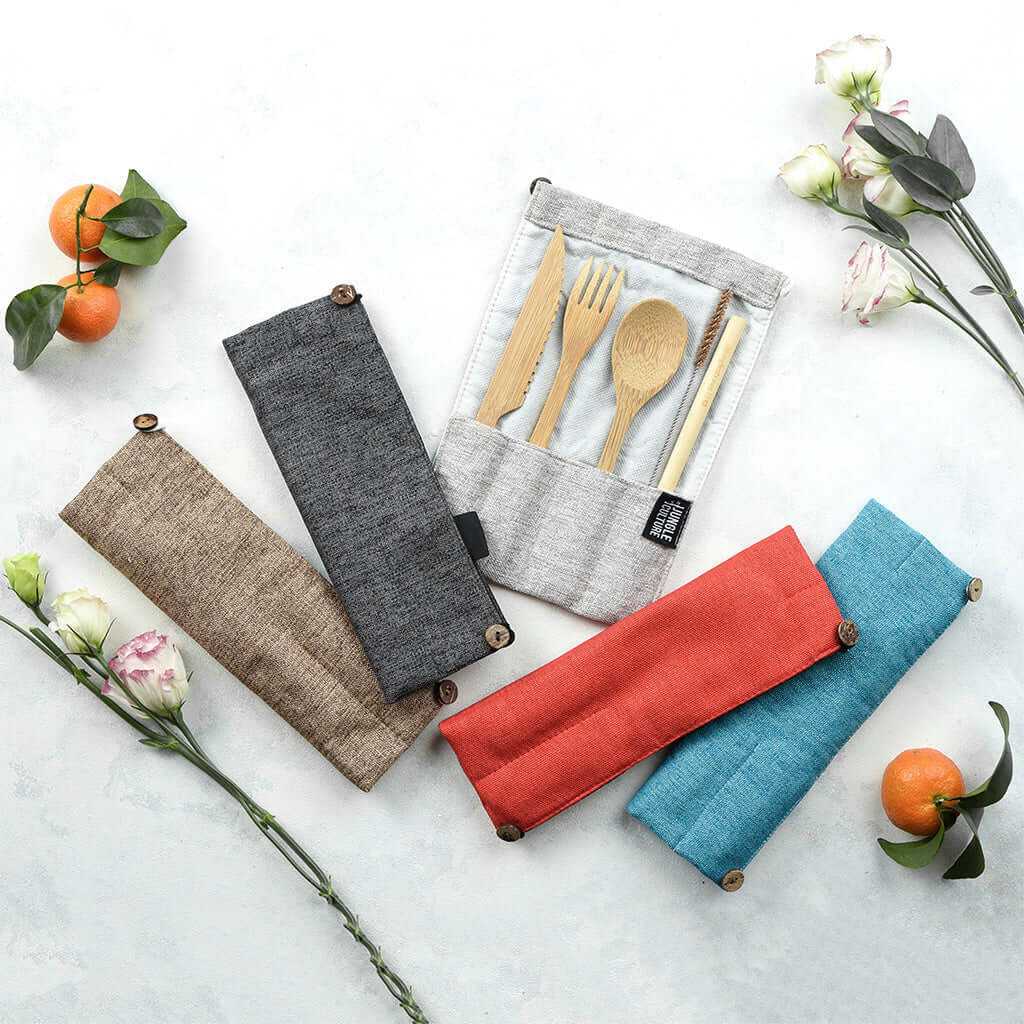 Bamboo Reusable Cutlery Sets