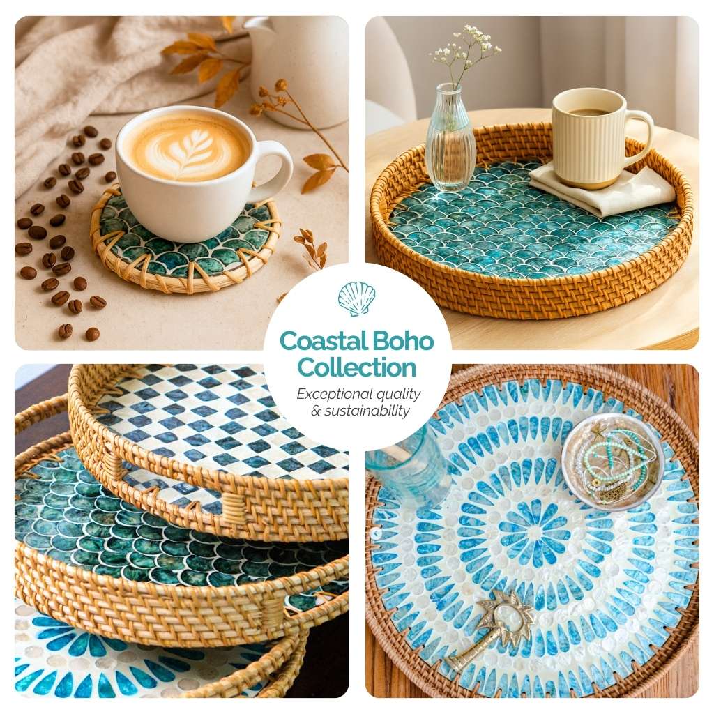 coasters and natural trays
