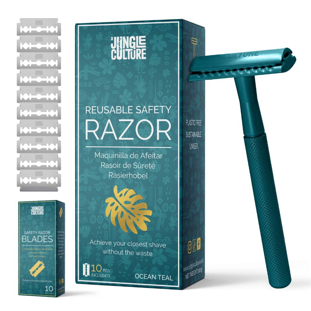 Diamond Grip Jungle Culture Safety Razors | Includes 10x Razor Blades