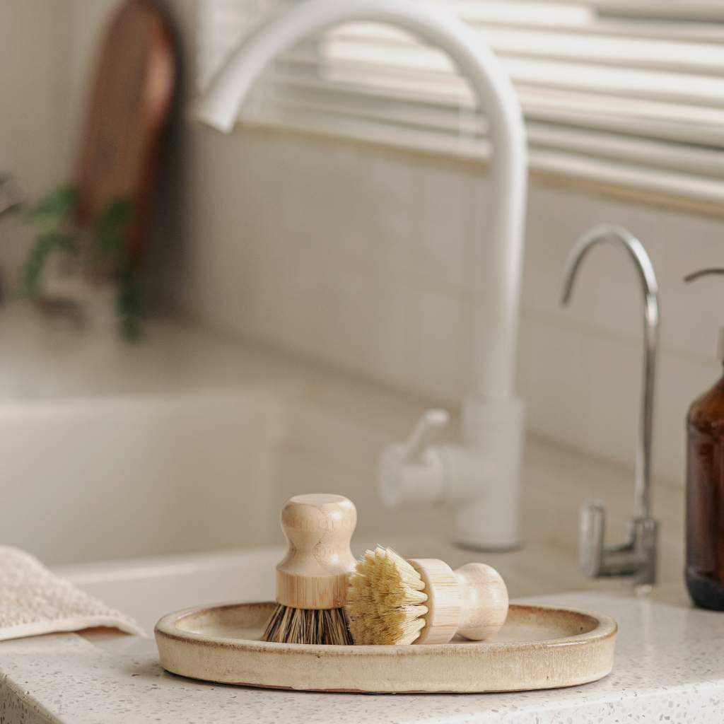 sustainable pot scrubber brush set