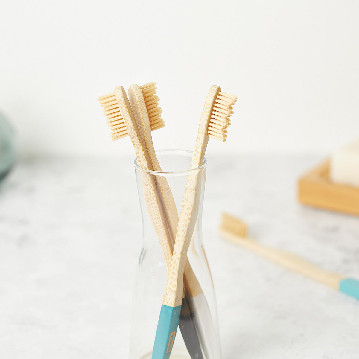 Family pack of bamboo toothbrushes