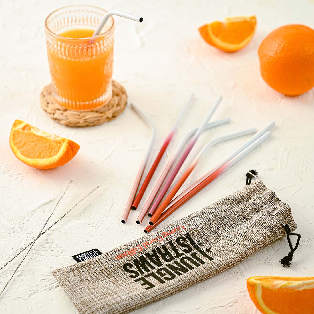 Metal Stainless Steel Drinking Straws Jungle Culture