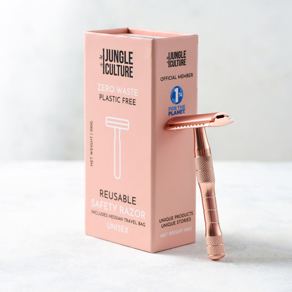 Eco Friendly reusable Razor in Rose Gold