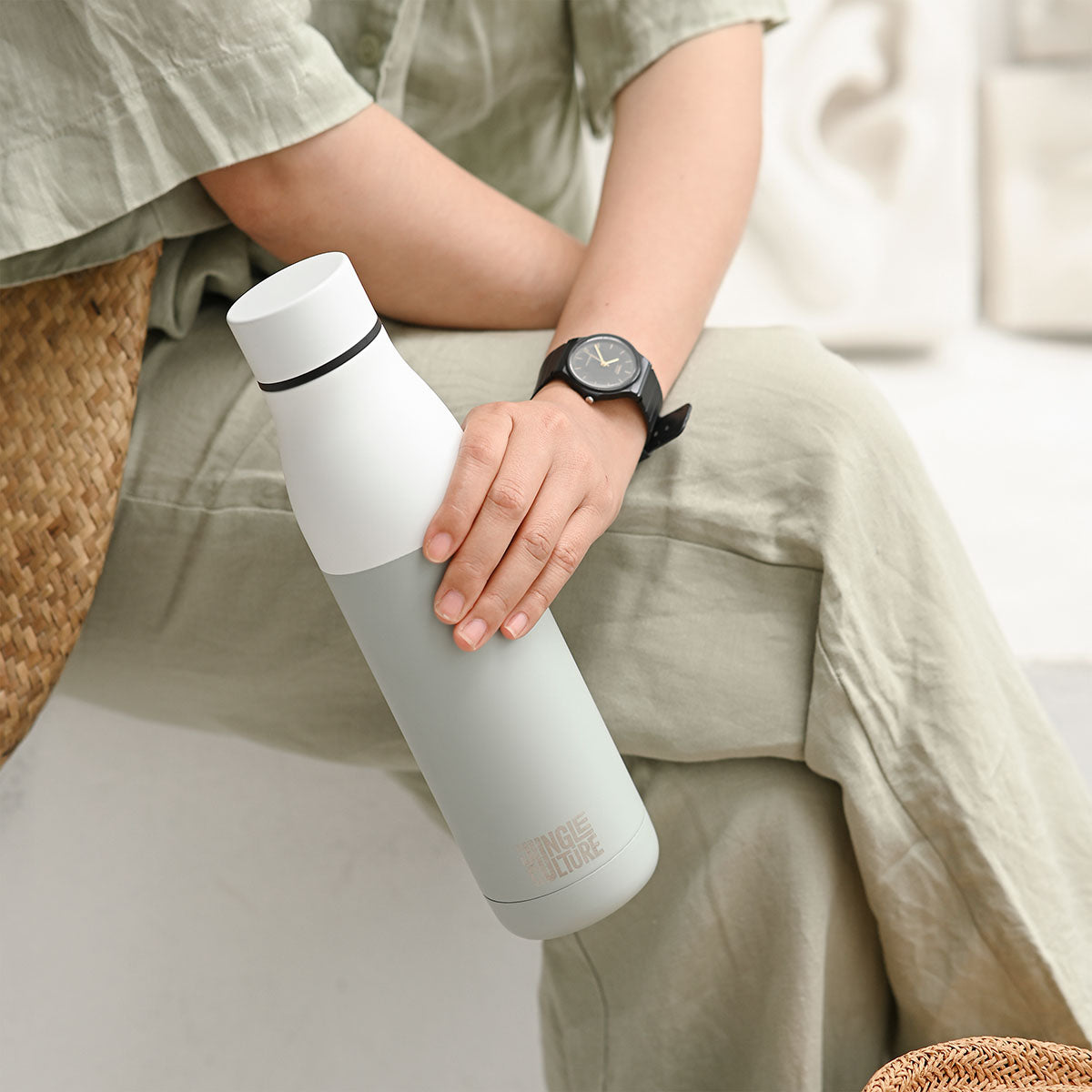 White Reusable Water Bottle