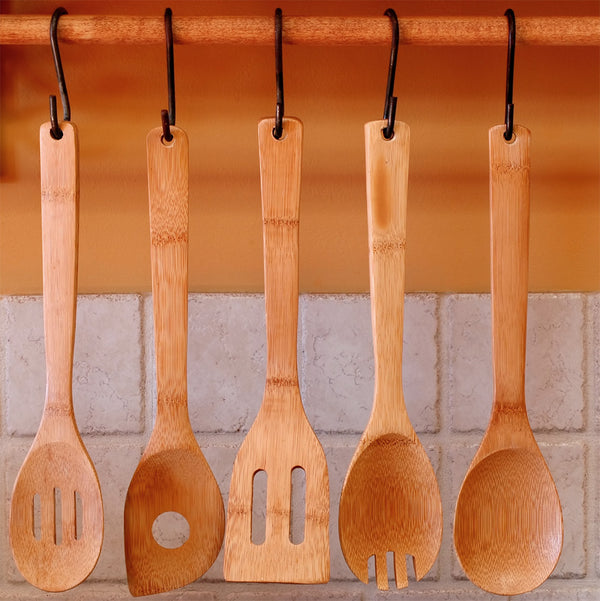 Bamboo Cooking Utensils- Set of 3 – Lucia's World Emporium