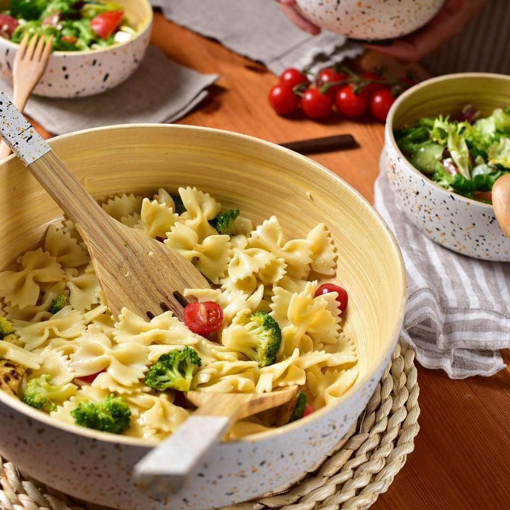 sustainable wooden salad tongs
