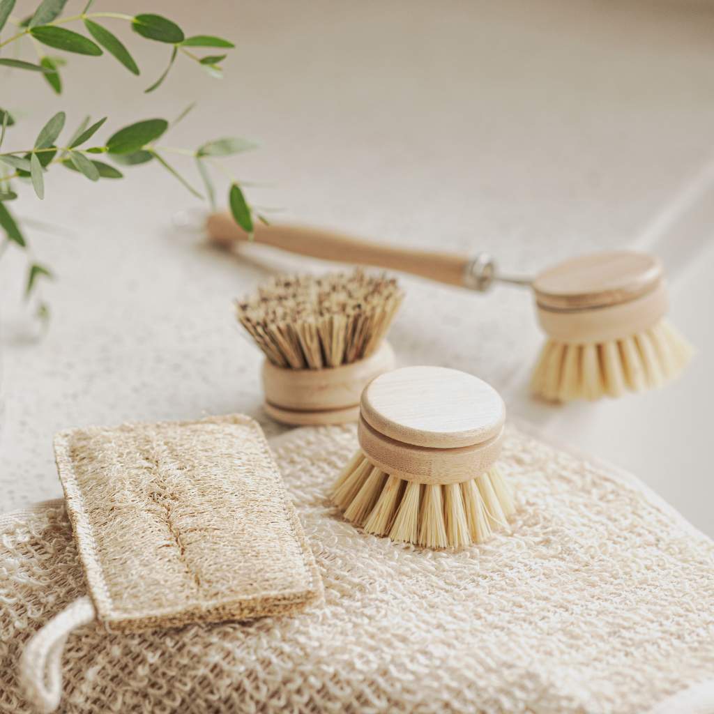 natural kitchen cleaning brush set
