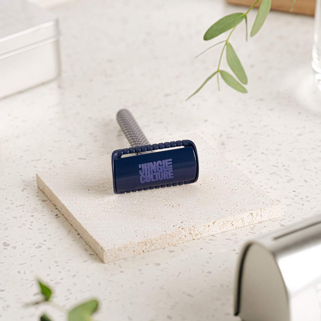 jungle culture reusable safety razor blue