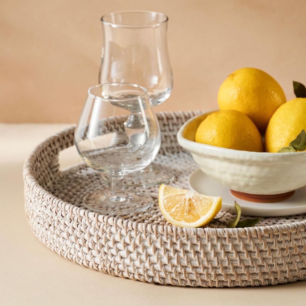 natural eco rattan trays