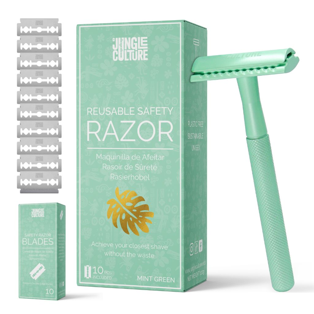 Diamond Grip Jungle Culture Safety Razors | Includes 10x Razor Blades