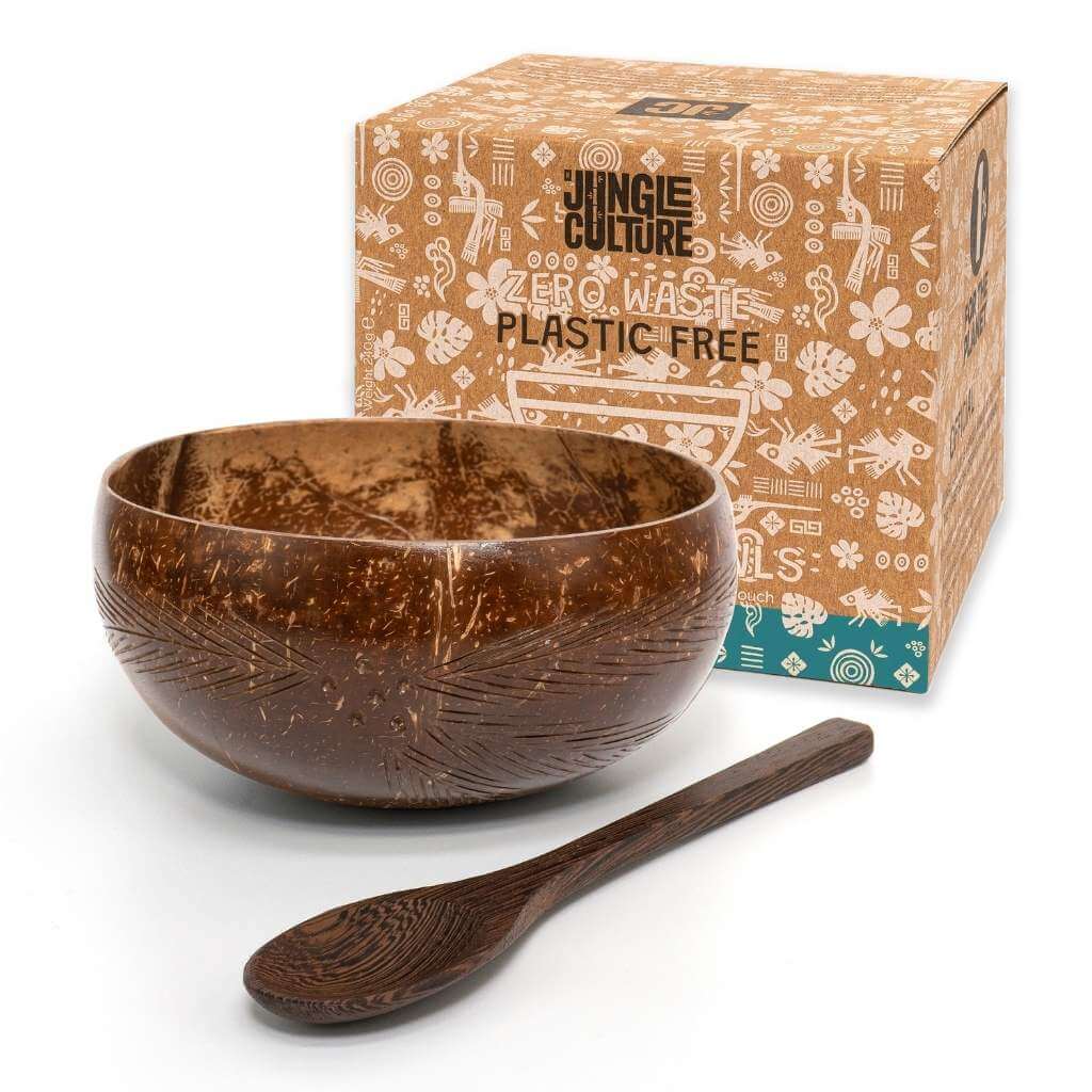 plastic free coconut bowls by Jungle culture