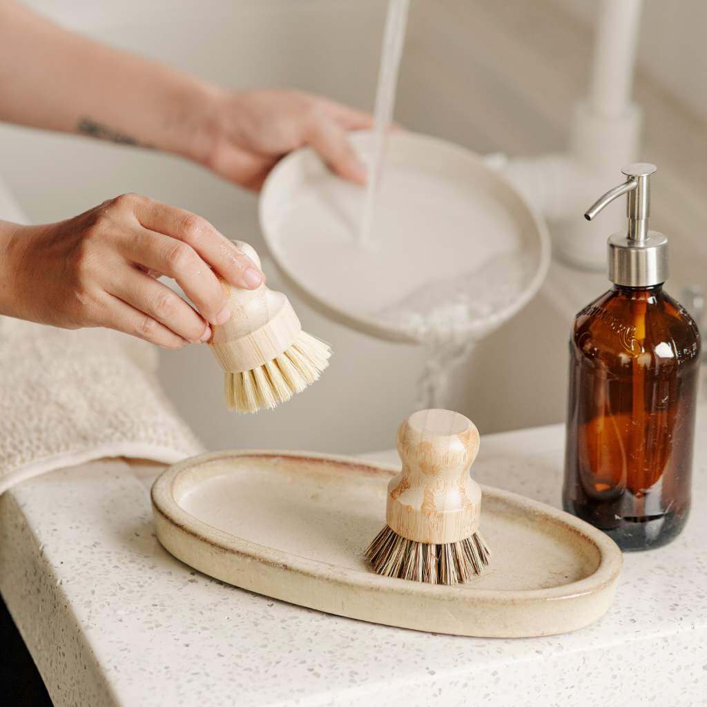 Pots & Pans Scrubbing Brushes (Set of 2) • Jungle Culture