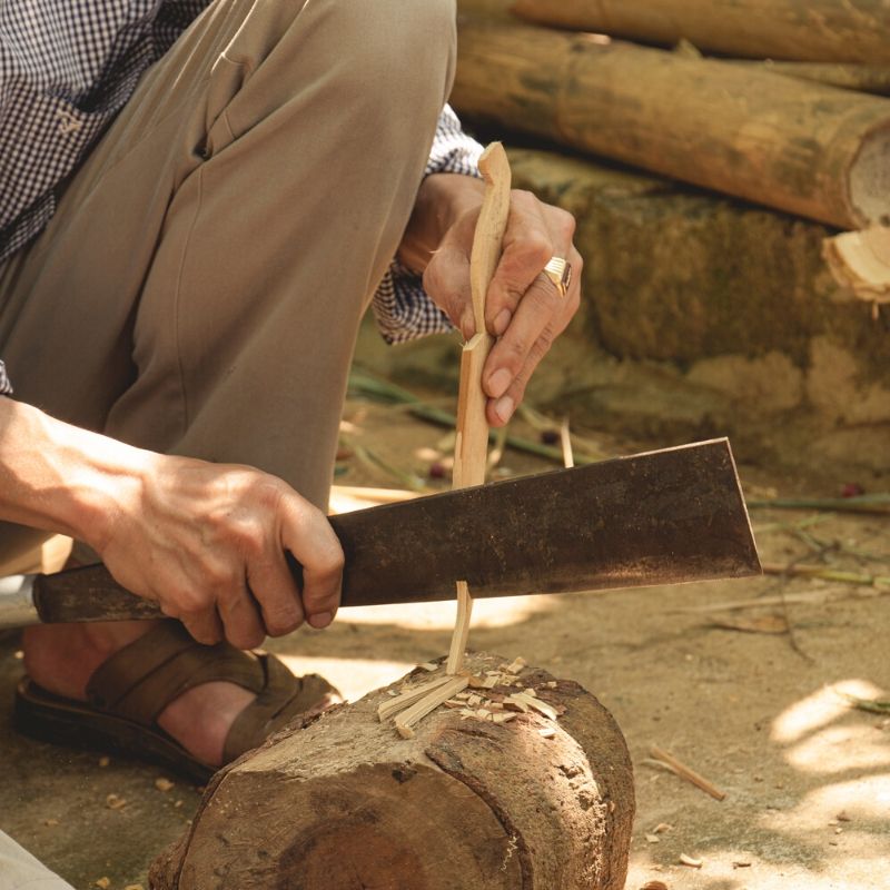 Zero Waste Bamboo Cutlery Set In Jute Pouch