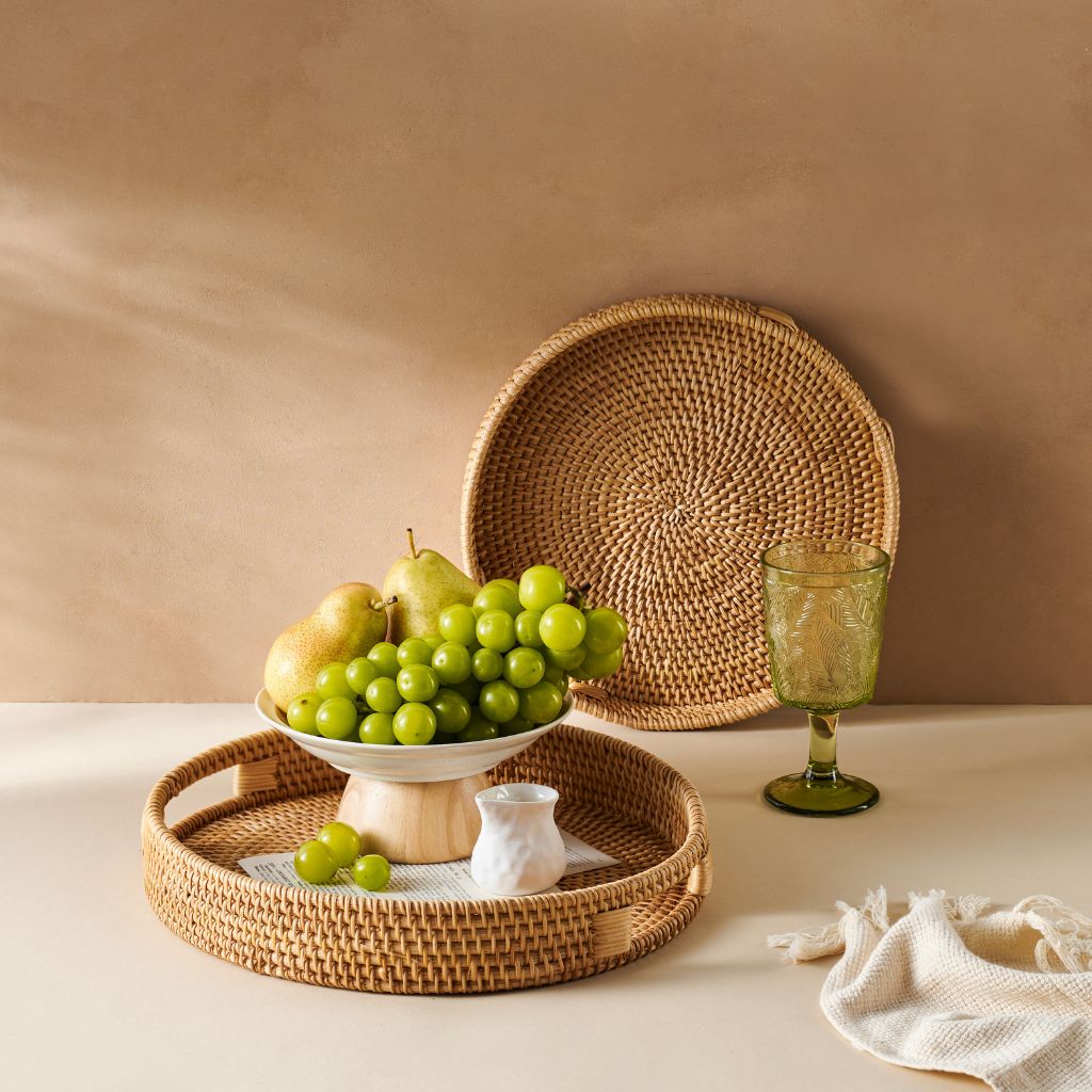 eco home decor round trays