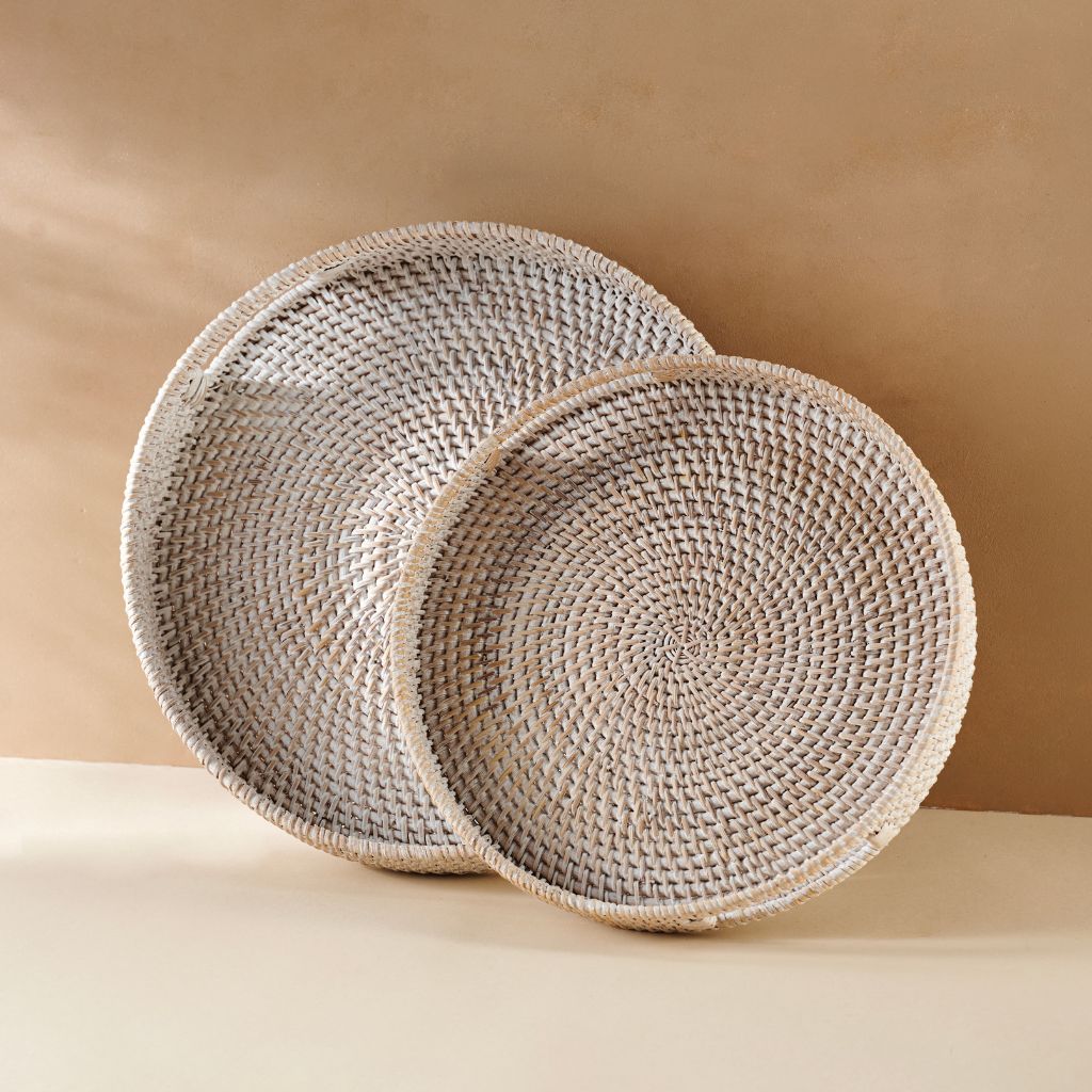 sustainable rattan trays home