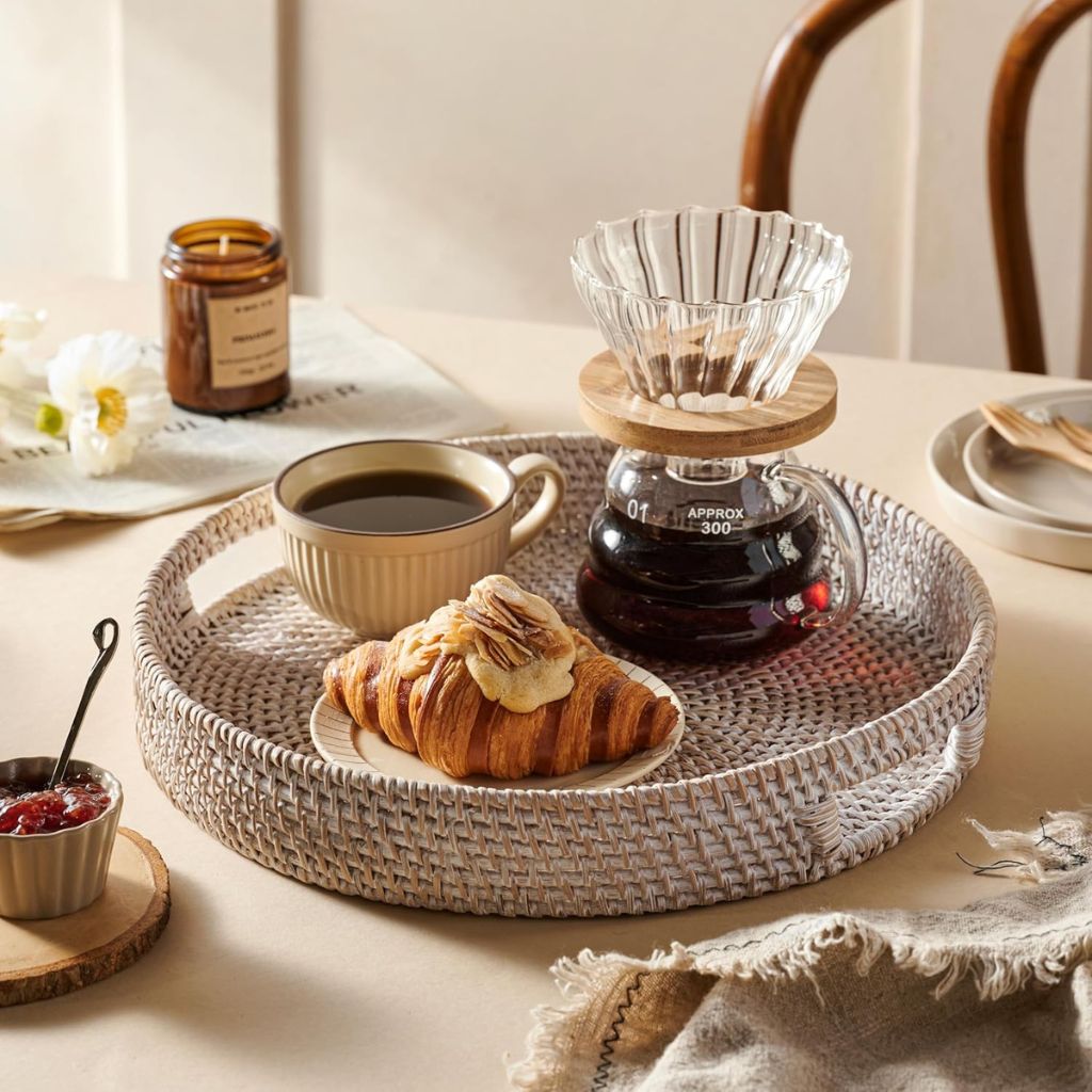 sustainable rattan trays home