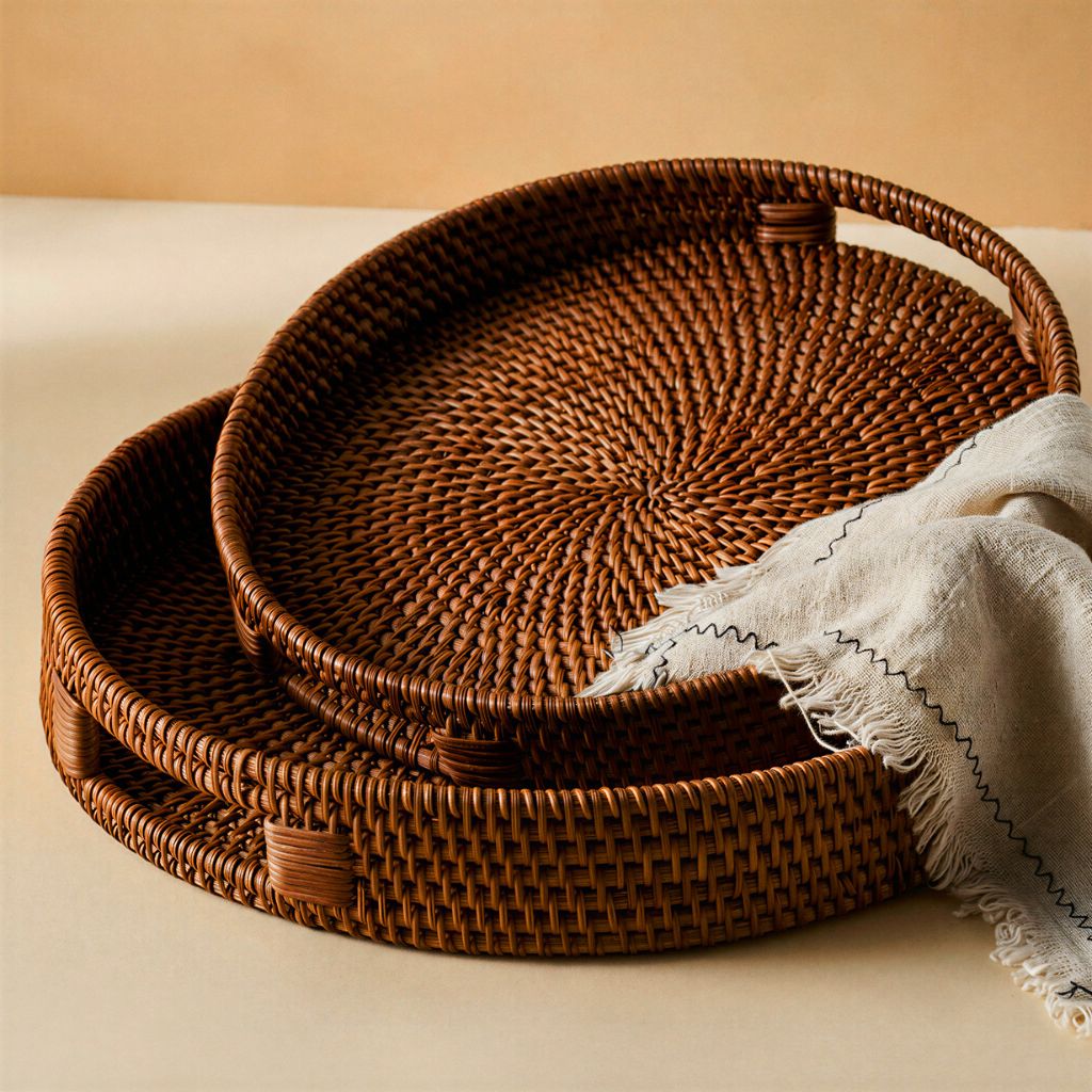 Rattan Trays • Dark Brown (Multiple Sizes)