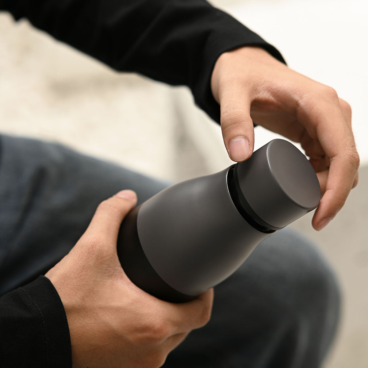 Black Water Bottle Drink Flask