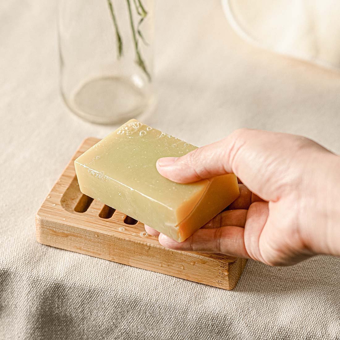 bamboo soap dish
