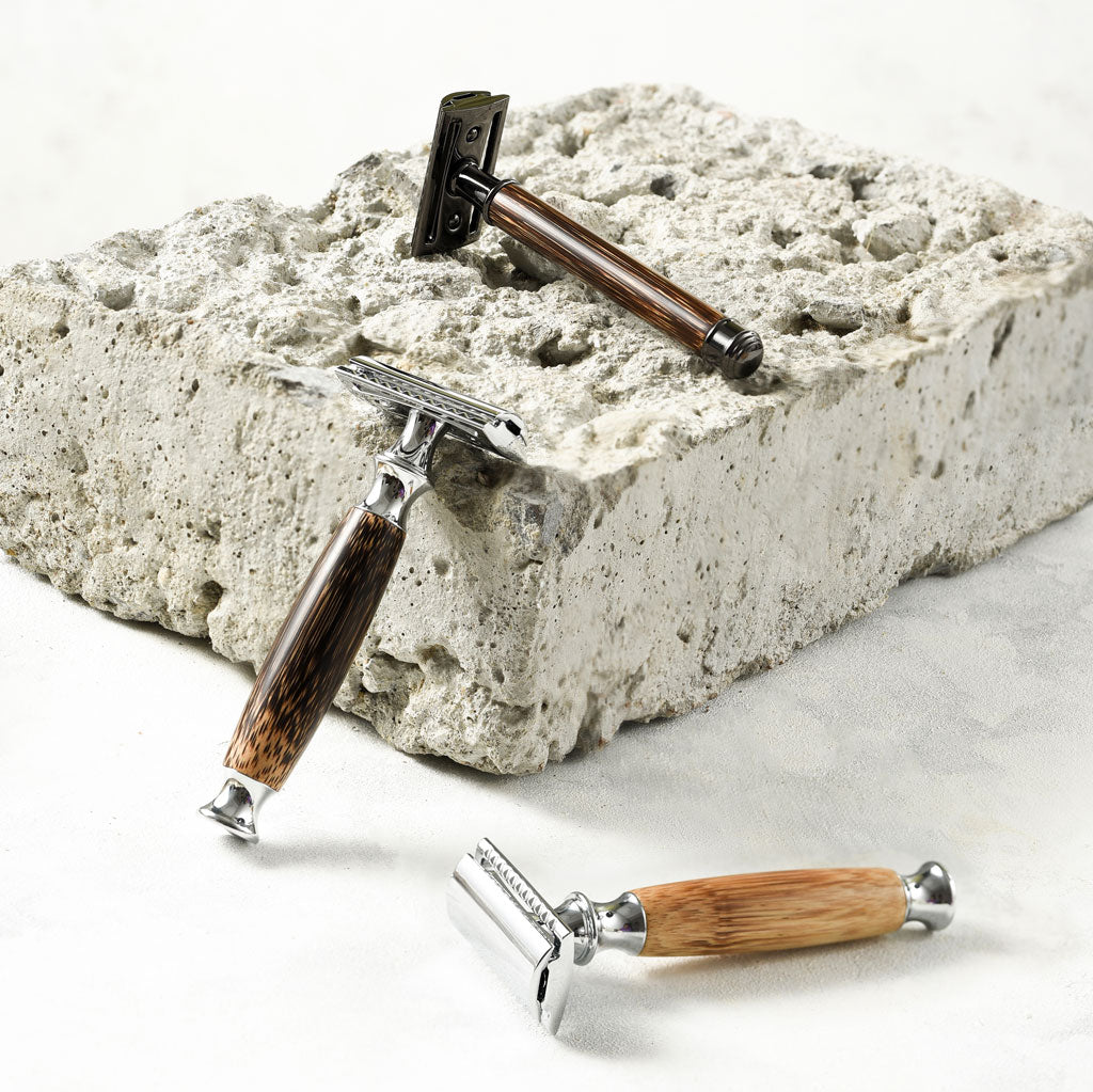 Bamboo razors in different styles