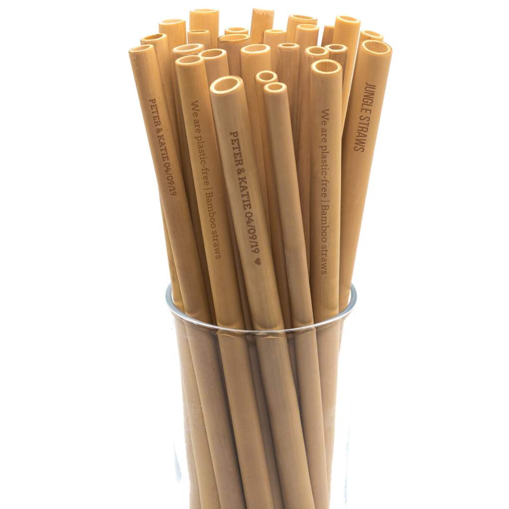 personalised bamboo straws for business