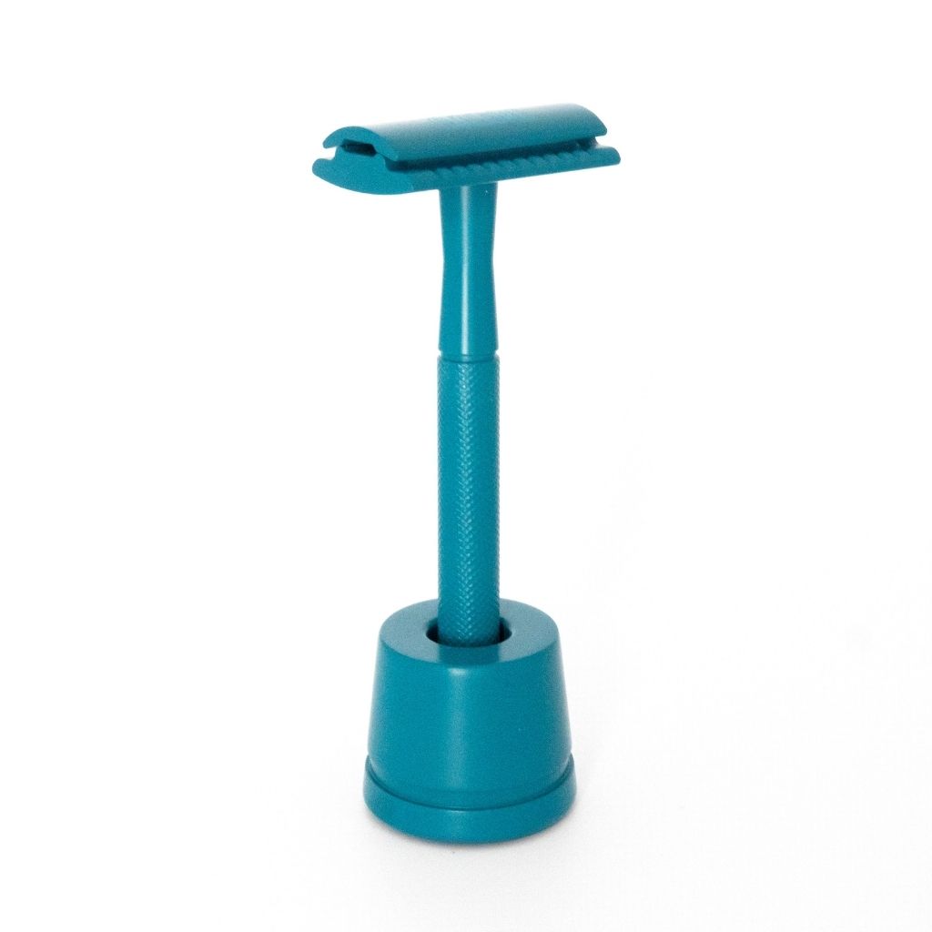 Razor On Razor Stand Safety Razor Stand | Metal or Bamboo Stands for Reusable Razors ...